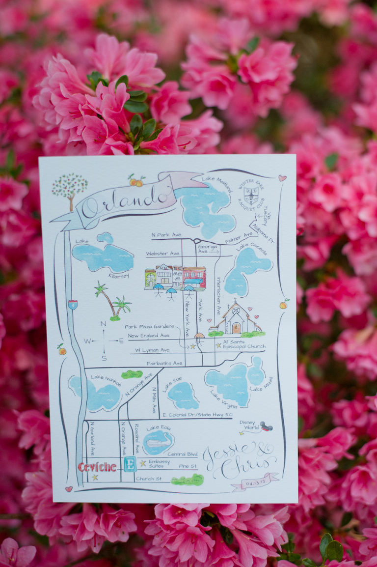 Hand Drawn Wedding Map