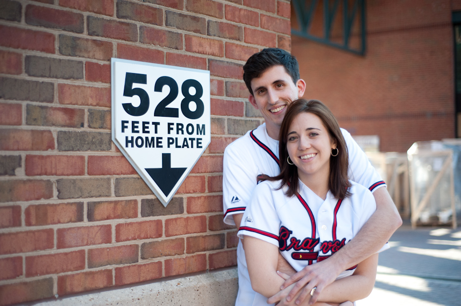 Turner Field Engagement Pictures, Angie + Alex