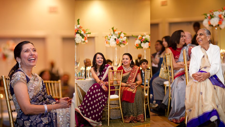 wedding guests at reception