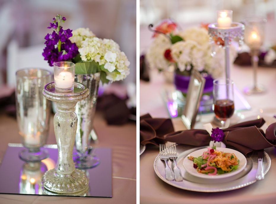 Purple wedding flowers