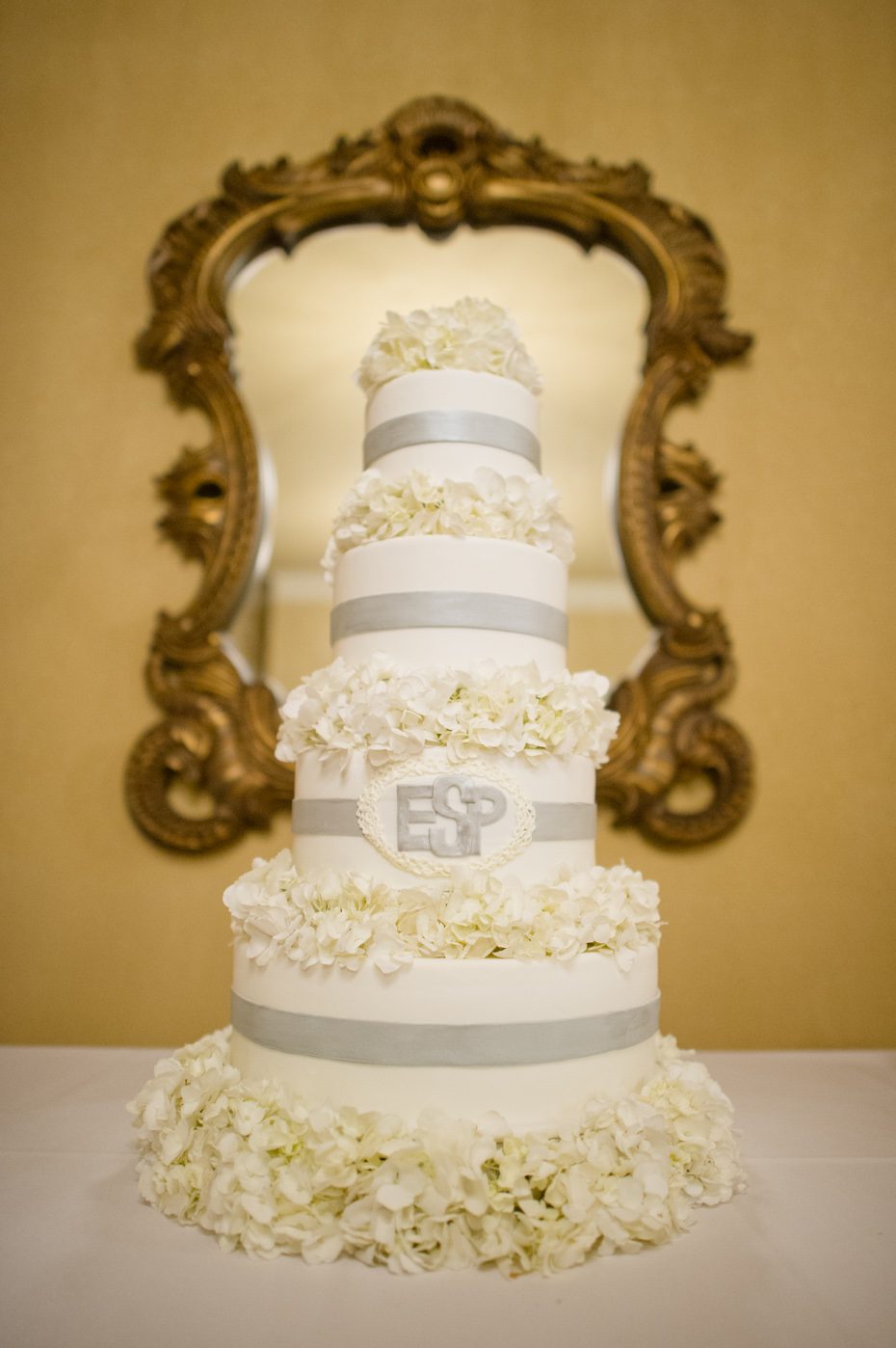 Monogrammed Wedding Cake